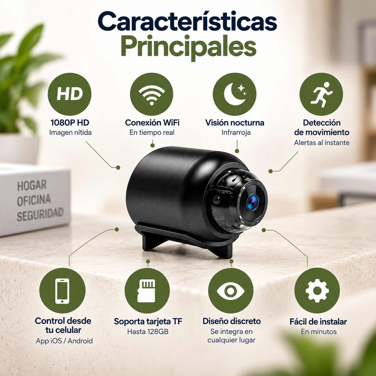 Características Cámara X5 Mini WiFi HD 1080P